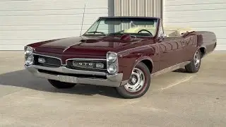 1967 Pontiac GTO Convertible, 400ci-V8, 4 Speed, Maroon - Exceptional!Stock #2201