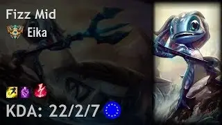 Fizz Mid vs Taliyah - Eika - EUW Challenger Patch 7.24