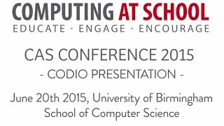 Codio presents a complete solution to teaching the Computing curriculum at the CAS Conference 2015