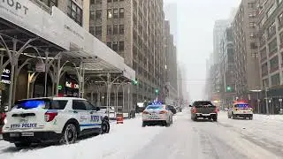 Snowstrom Manhattan Walking New york city#nyc