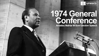 Amadou-Mahtar M'Bow election as UNESCO Director General 1974