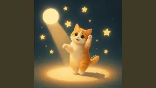 Happy Little Cat Singing Meow Dancing through the Night