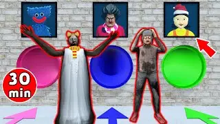 Granny vs Doll (Squid Game) - Choose the right tunnel - funny horror animation (fun mix 1)