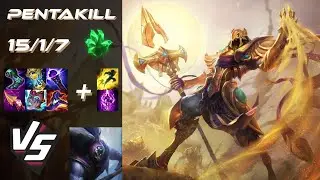 TOP Azir vs Jax [PENTAKILL] - EU Challenger Patch 14.21