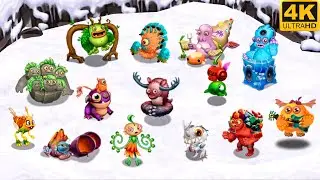 All Quad Element Monsters - Continent (My Singing Monsters: Dawn of Fire) 4K
