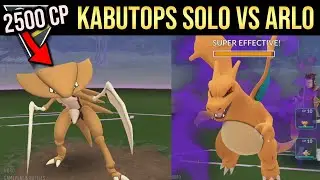 Pokemon Go: Rocket Leader Arlo Solo Battle with Ultra League Kabutops (2500 CP) (Bagon Lineup)