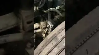 Checking king pins on semi truck