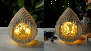 How To Make A Buddha Sphere Popup and Fairy Pop Up &ndash; Paper Cut Light Box Globe Popup Lightting DIY