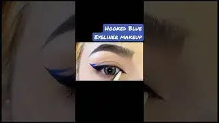 EASY! Hooked blue eyeliner makeup tutorial for beginners