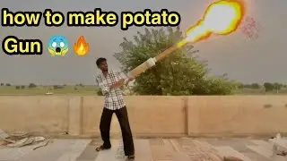 How to make potato gun 🔫 😱🔥￼