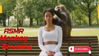 ASMR monkey grooming human 