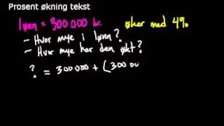 Prosent &oslash;kning tekst
