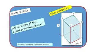 isometric view of square prism (axis vertical)