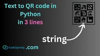 Text to QR code in 3 lines using Python