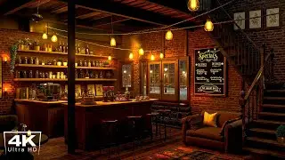[4K] Relaxing Winter Jazz for Stress Relief 🎹 Soft Jazz Background Music at Coffee Shop Ambience