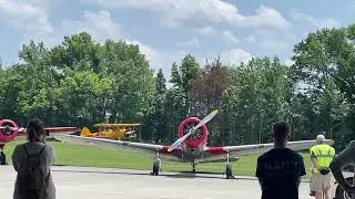 1941 Boeing-Stearman Model 75 Biplane Taking Off At The Military Aviation Museum