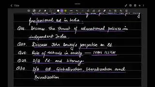 IGNOU- MSOE001- IMPORTANT 15 QUESTIONS