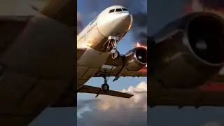AI double Decker Plane || Fire on Engine #aeroplane #doubledeckker #fireonfire