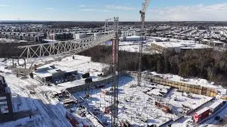 2025-01-11 Construction à l'Agora proche du Boulevard du Plateau et Europe, Gatineau (10 min cut)