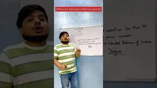 Difference between collection and sets class 11 maths