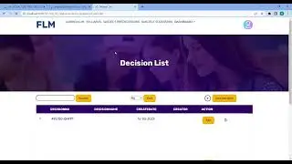 Decision List- Add Decision - Decision Overview - Edit Decision