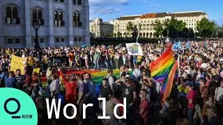 Protesters in Budapest Denounce Law to Curb LGBTQ Rights in Hungary