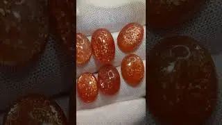 6 bright sunstone cabochons 45.50 CTS www.puritygems.etsy.com