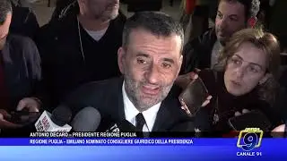 Regione Puglia - Emiliano nominato consigliere giuridico della presidenza