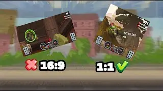 Testing 1:1 Aspect Ratio in Hill Climb Racing 2 📱