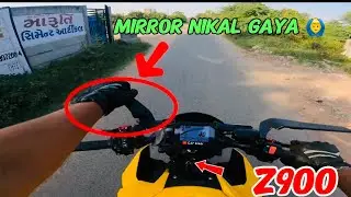 Z900 Mirror Fell Off While Riding !😱 Unexpected Moment