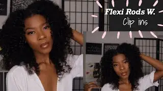 How To: Flexi Rods on Clip in’s (ISeeHair Kinky curly )