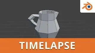 Modeling Low Poly Jug in Blender (Timelapse)