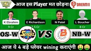 OS-W Vs NB-W Dream11 Prediction | osw vs nbw | Women's Super Smash T20 |os w vs nb w dream11 gl team