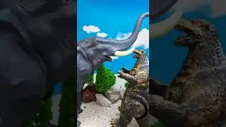 Гигантский слон против Годзиллы #игрушки #шорты
