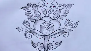 🌺🌺 very easy 🌺 peacock rangoli 🌺 creativity 👍🌺 just 7 dots 🌺 simple pulli kolam 🌺