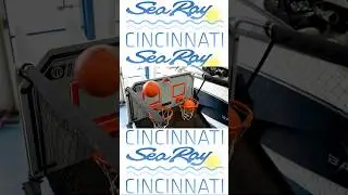 Breaking ankles and sinking shots at Sea Ray of Cincinnati! #boat #basketball #watersports #boating