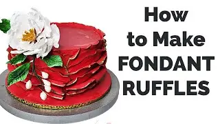 How to Make Fondant Ruffles on a Cake | Fondant Decoration