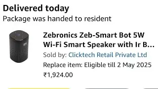 Zeb Bot Zebronics Bluetooth speaker with Alexa