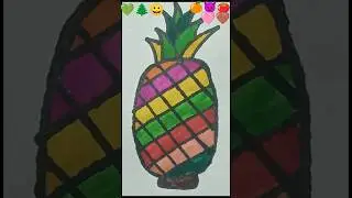 pineapple 🍍🍍 colouring #art #easydrawing #tranding #drawing #shortsfeed #viralshort #yt #satisfyine