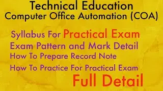 Office Automation COA Syllabus For Practical Exam