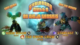 Skylanders Imaginators - All Ninja Senseis (Sky Chi, Soul Gems + Other Speech and Animations)