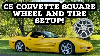 C5 CORVETTE PERFECT SQUARE WHEEL/ TIRE SETUP, 4 REAR Z06 WHEELS! C5 Track Car Ep: 21