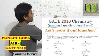 GATE 2016 CHEMISTRY QUESTION PAPER SOLUTIONS (PART-5)|PREVIOUS YEAR QUESTIONS|DETAILED EXPLANATION