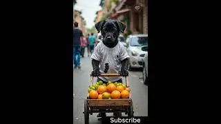 The Brave Puppy&rsquo;s Quest for Fruit to Feed His Hungry Babies #shorts #short #cat #catlover #catvideos