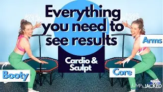 Full Body Cardio & Sculpt Workout - Fun Trampoline Workout / Rebounding