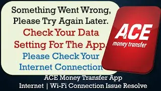 ACE Money Transfer App something went wrong please try again later problem solution