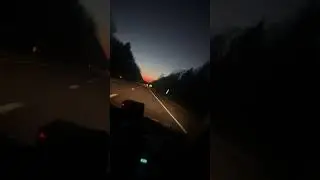 Красивый закат на шоссе 80 у Блейксли, Пенсильвания