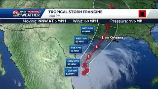 Tropical Storm Francine gaining strength ahead of Louisiana landfall