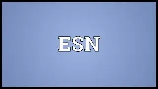 ESN Meaning