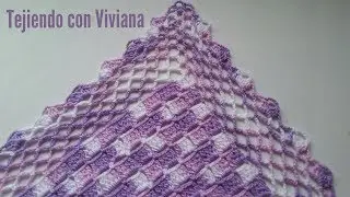 Orilla tejida a crochet para Sabanita o Manta